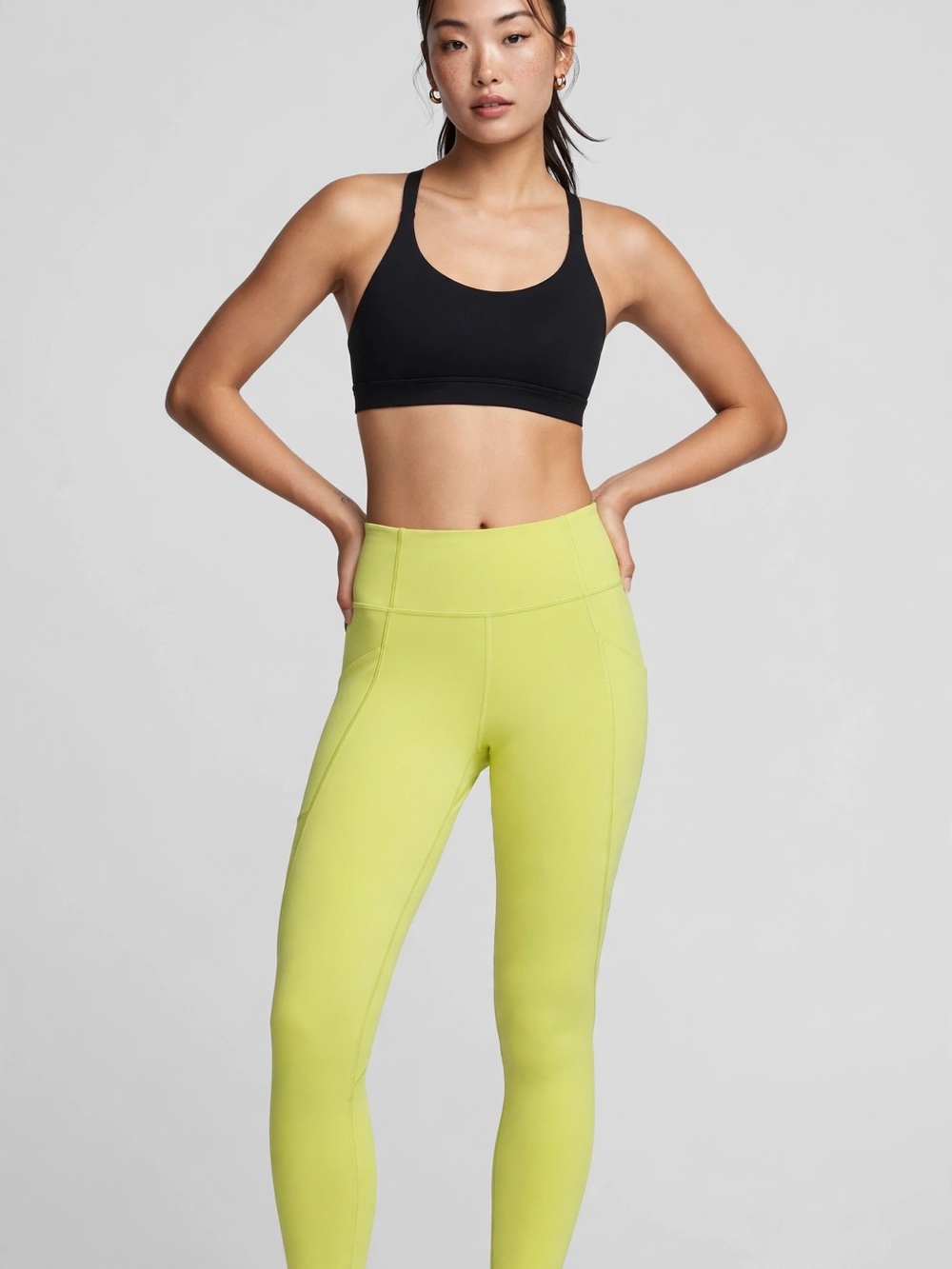 lululemon Fast & Free/Instill High-Rise with Pockets 25” Lime Yellow Leggings